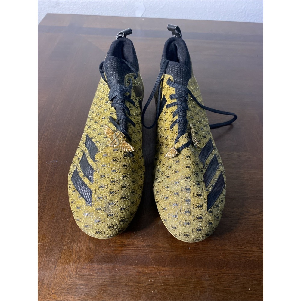 Adidas Snoop Dogg Men's Football Soccer Cleats Size 9.5 Gold Money Bag Print